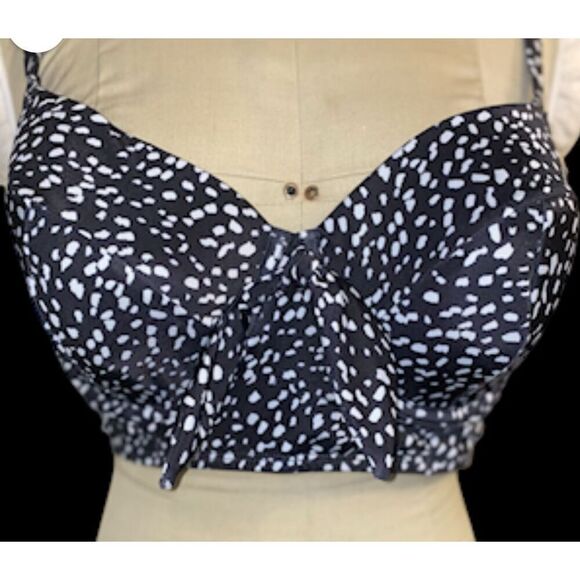 NWT Cacique Swim Top Sz. 42 D Long Line Lightly Lined Balconette Plus - Picture 4 of 8